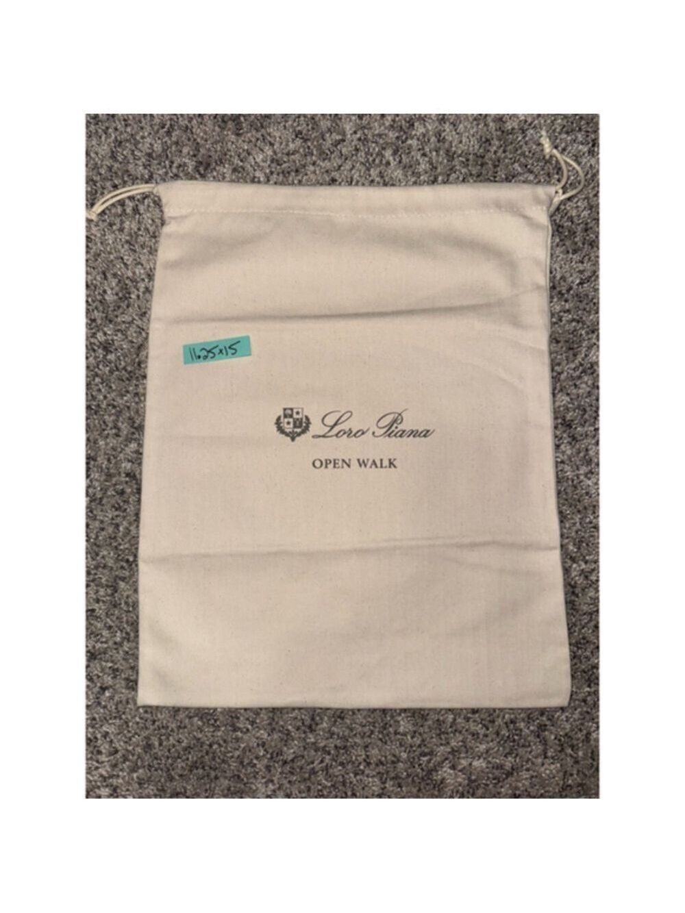 Loro Piana Open Walk Beige Black Drawstring Dust Storage Bag One Size